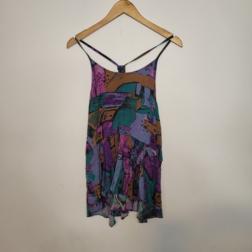 Aritzia Wilfred Abstract Print Cami Tank Top Size Small